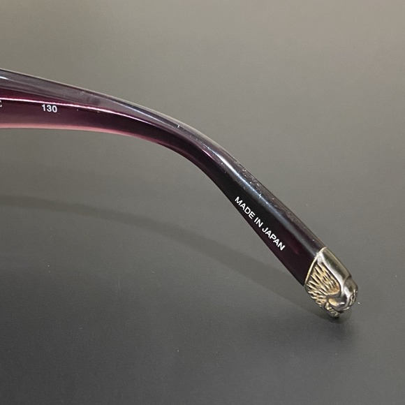 Rock & Republic Predator Violet Gradient Metal Luxury Made Japan Sunglasses Skul